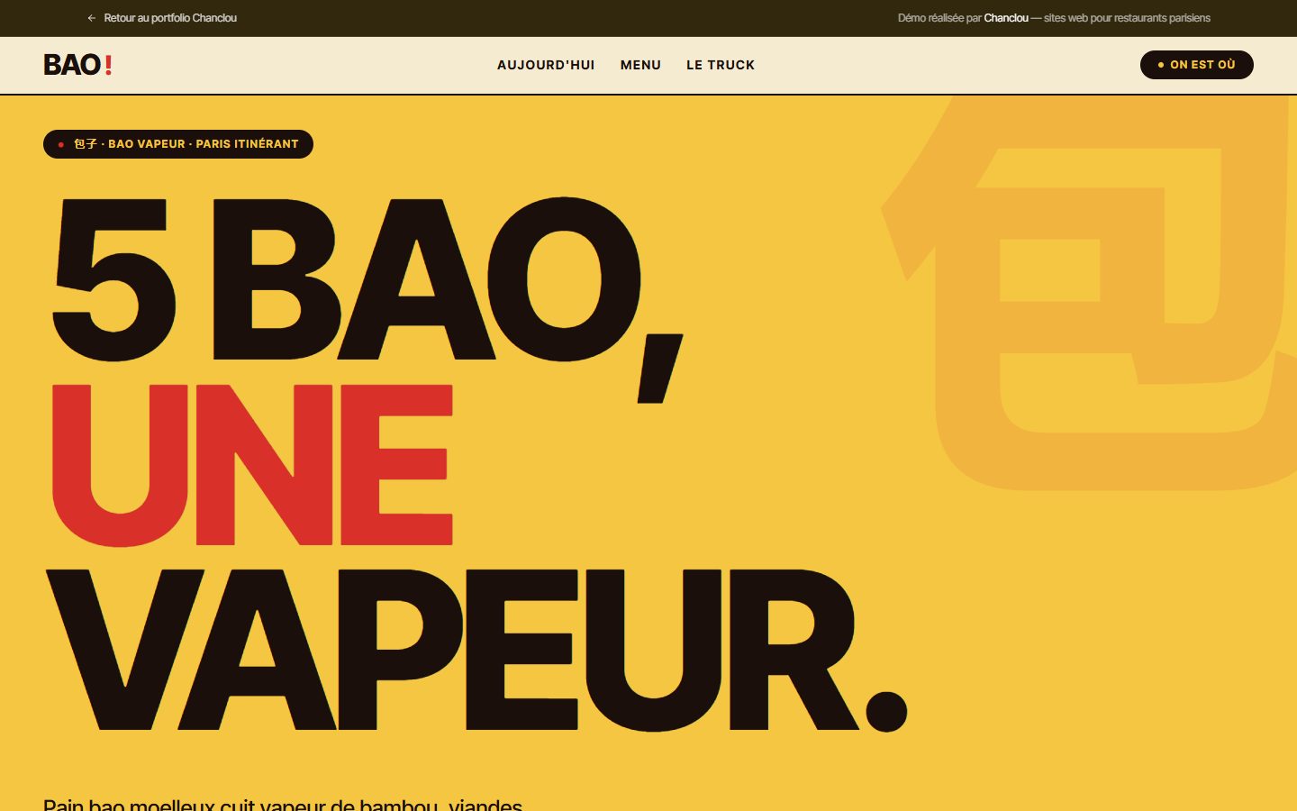 Aperçu du site Bao