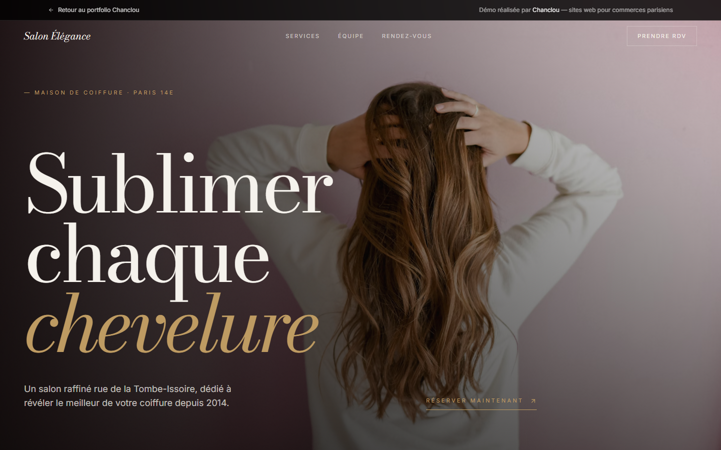 Aperçu du site Salon Élégance